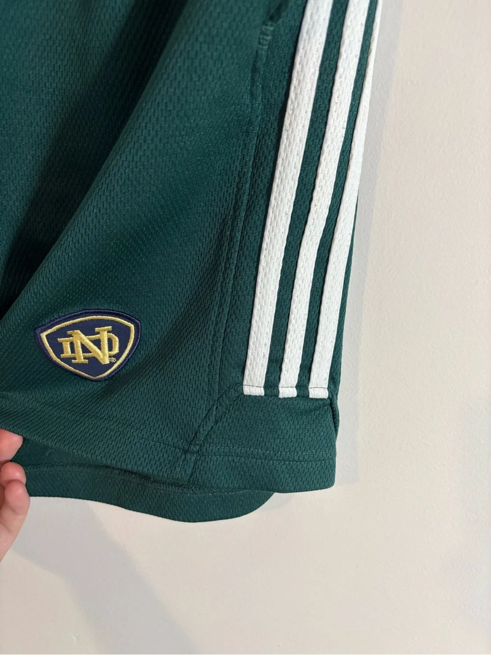 Vtg Adidas Notre Dame Fighting Irish Running Gym Shorts Large
